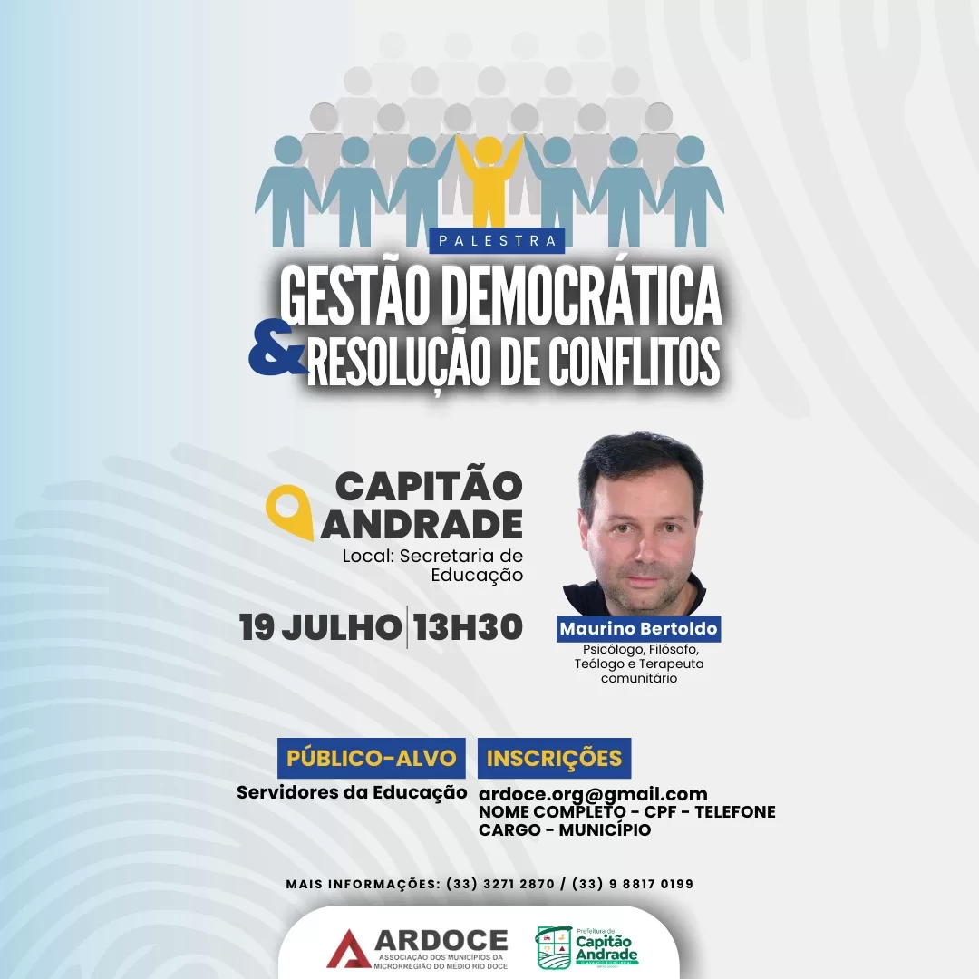 Palestra gestão democrática e resolução de conflitos