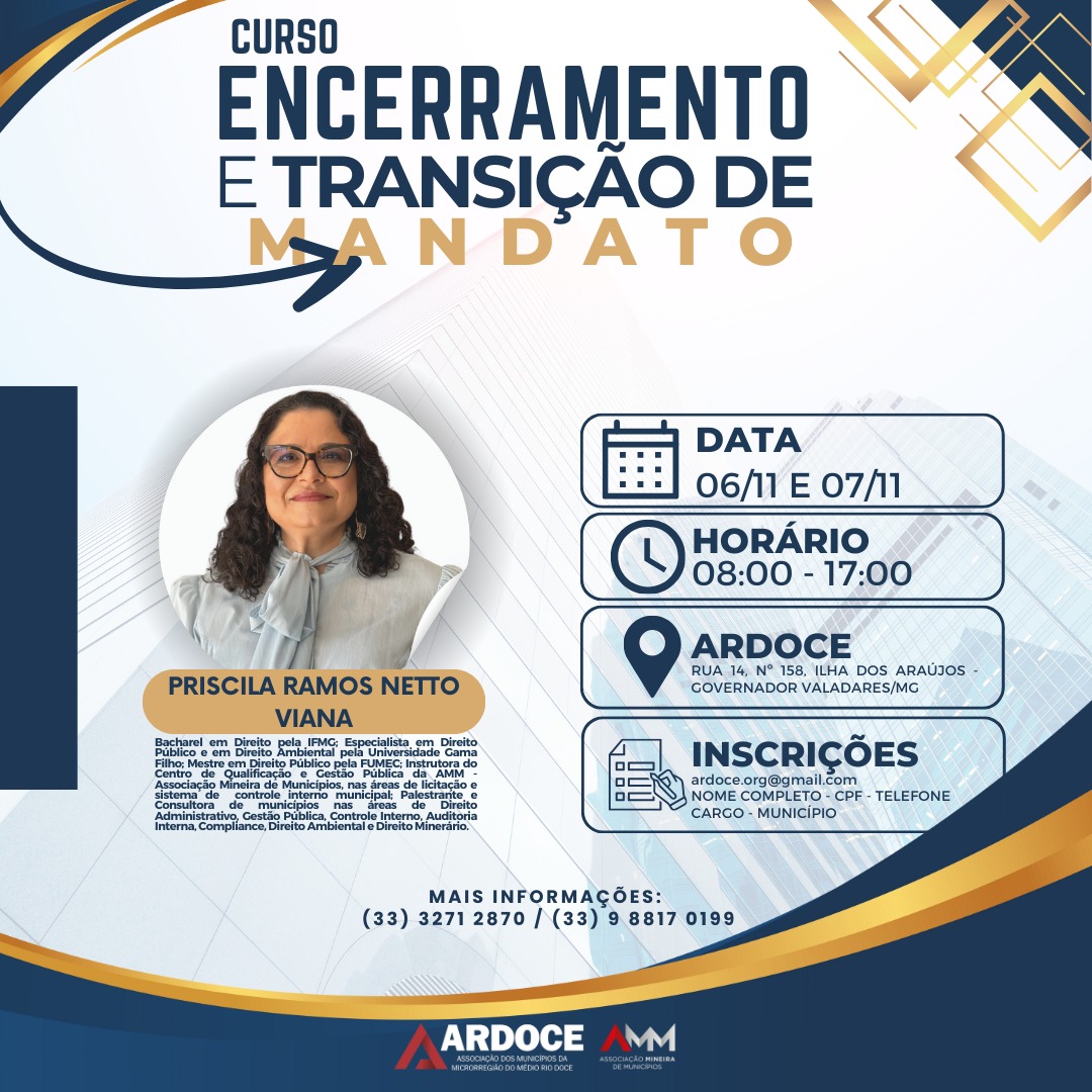 Curso de Encerramento e Transição de Mandato