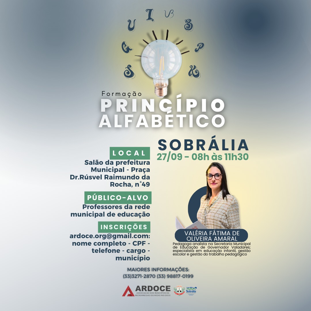 Formação princípio alfabético