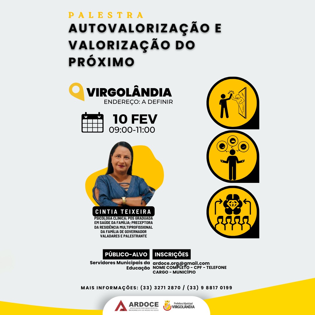 Palestra autovalorização e valorização do próximo