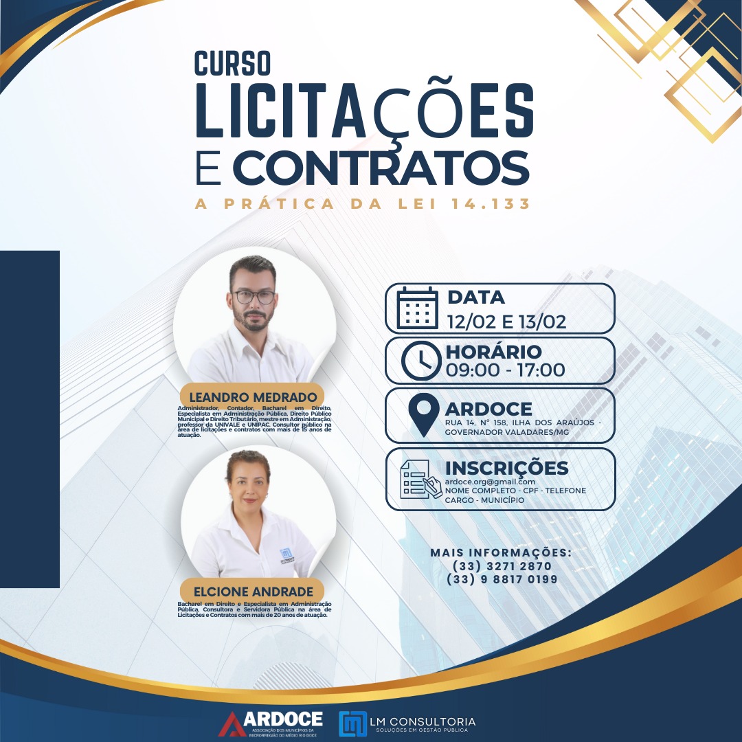 Curso licitações e contratos